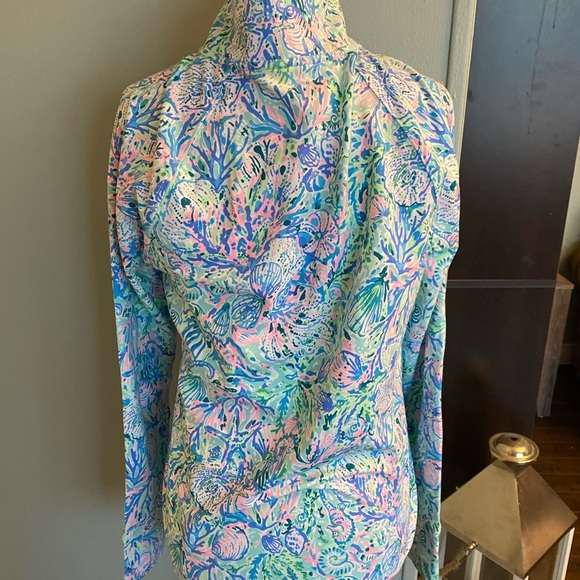 Lily Pulitzer 1/2 zip Popover Beach Skipper Shells Starfish Pullover - Picture 10 of 12